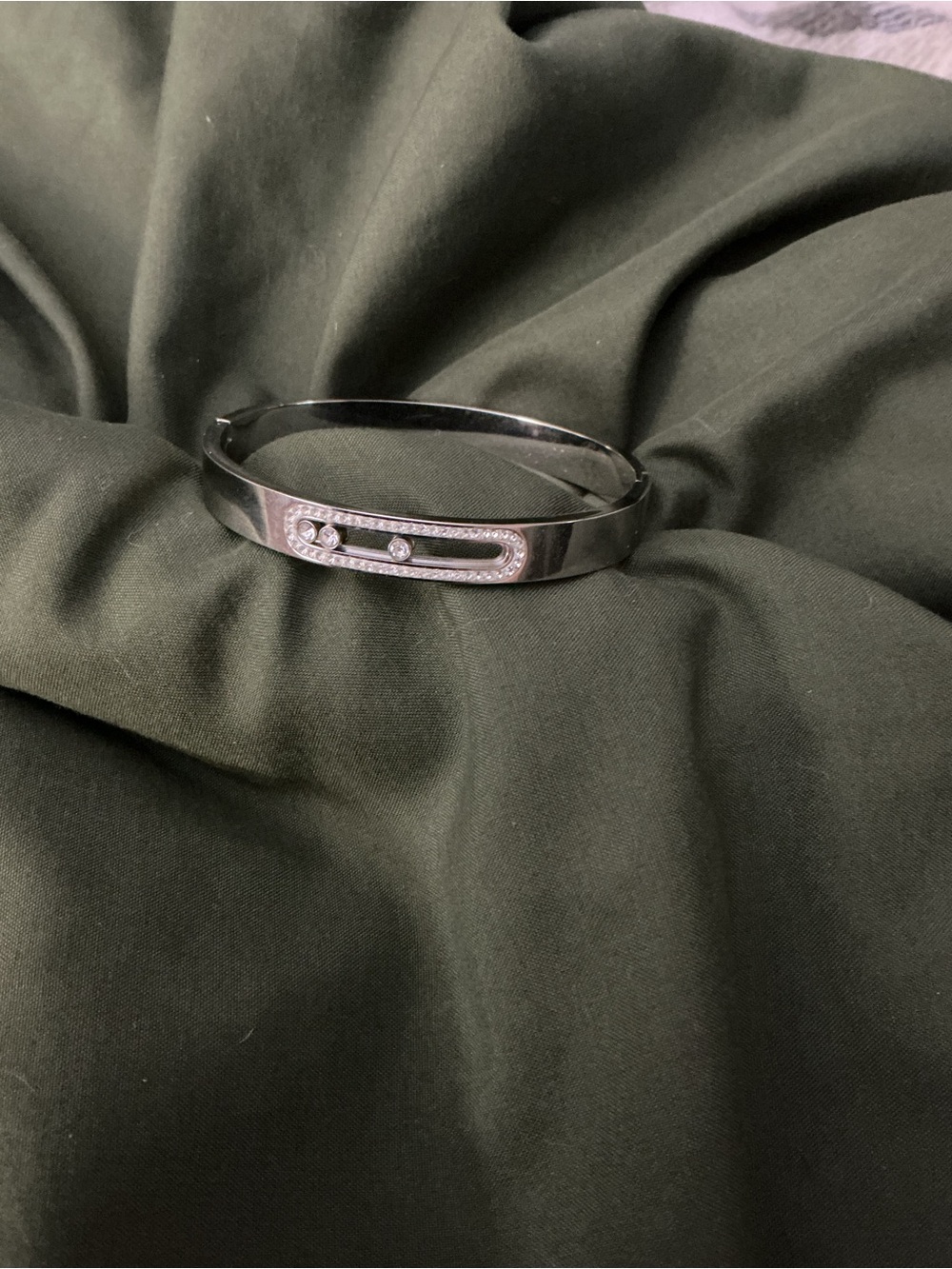 Silver-Tone Women's Bangle Bracelet Set - 4 Pieces